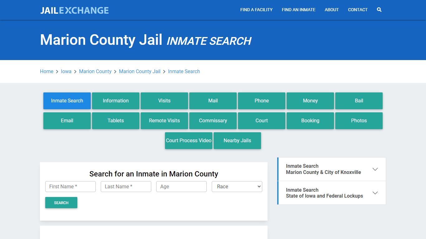 Marion County Jail, IA Inmate Search: Roster & Mugshots